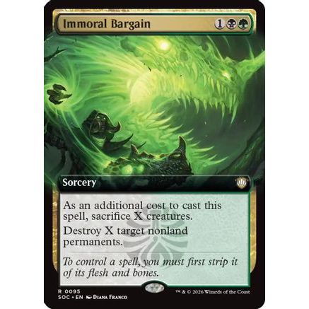 Immoral Bargain (Extended Art) (SOC-095) - Commander: Secrets of Strixhaven
