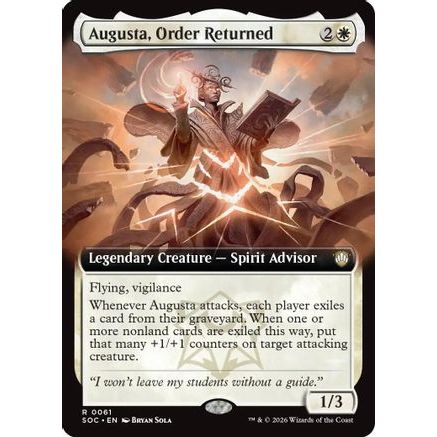 Augusta, Order Returned (Extended Art) (SOC-061) - Commander: Secrets of Strixhaven