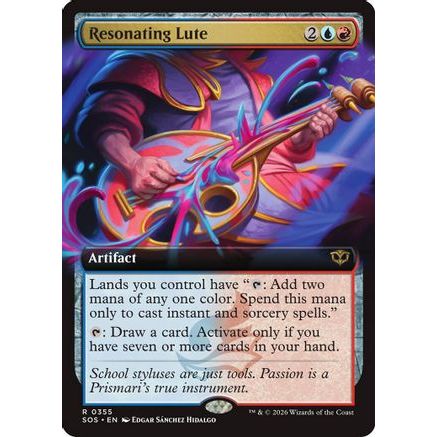 Resonating Lute (Extended Art) (SOS-355) - Secrets of Strixhaven Foil