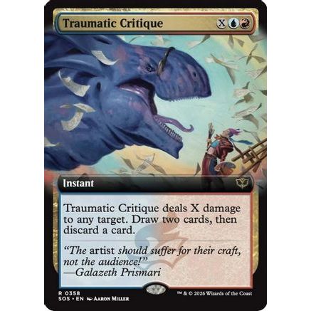 Traumatic Critique (Extended Art) (SOS-358) - Secrets of Strixhaven