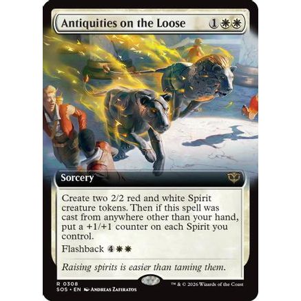 Antiquities on the Loose (Extended Art) (SOS-308) - Secrets of Strixhaven Foil