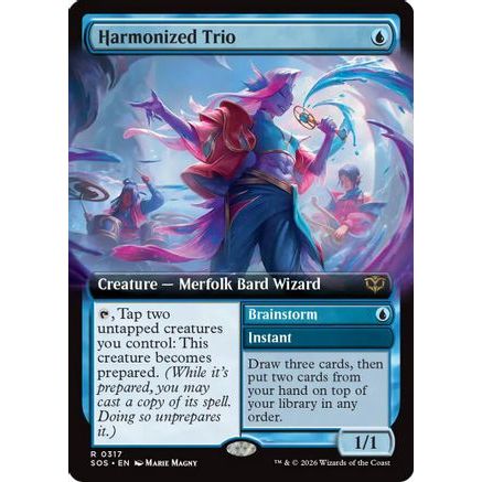 Harmonized Trio (Extended Art) (SOS-317) - Secrets of Strixhaven Foil
