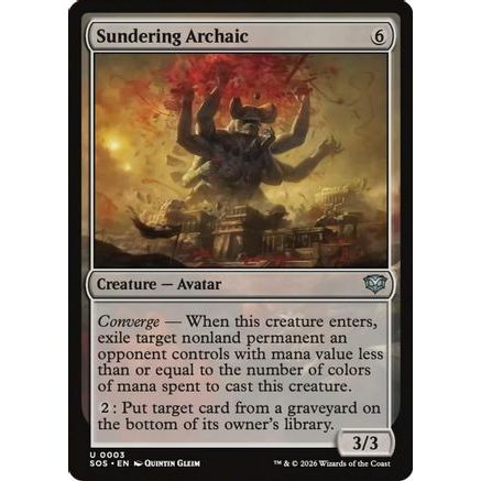 Sundering Archaic (SOS-003) - Secrets of Strixhaven Foil