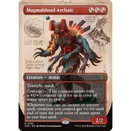 Magmablood Archaic (Borderless) (SOS-295) - Secrets of Strixhaven