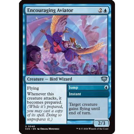 Encouraging Aviator (SOS-046) - Secrets of Strixhaven