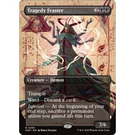 Tragedy Feaster (Borderless) (SOS-293) - Secrets of Strixhaven Foil