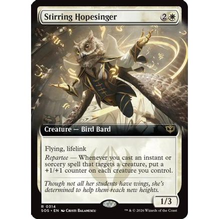 Stirring Hopesinger (Extended Art) (SOS-314) - Secrets of Strixhaven