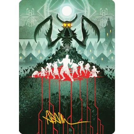 Feed the Swarm Art Card (Gold-Stamped Signature) (ASSOS-044) - Art Series: Secrets of Strixhaven
