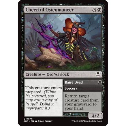 Cheerful Osteomancer (SOS-076) - Secrets of Strixhaven Foil