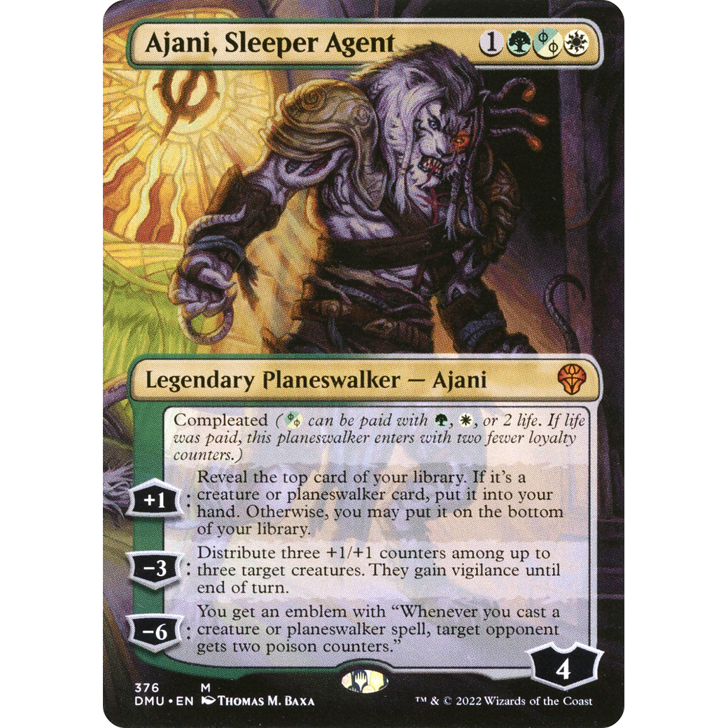 Ajani, Sleeper Agent (376) (DMU-376) - Dominaria United (Borderless) Foil