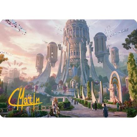 Command Tower Art Card (Gold-Stamped Signature) (ASSOS-039) - Art Series: Secrets of Strixhaven