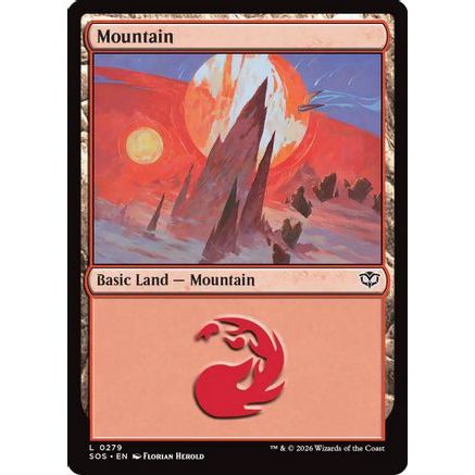 Mountain (0279) (SOS-279) - Secrets of Strixhaven Foil
