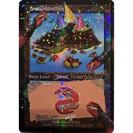 Mountain (7128) (Pool Party Foil) (SLD-7128) - Secret Lair Drop Series Foil