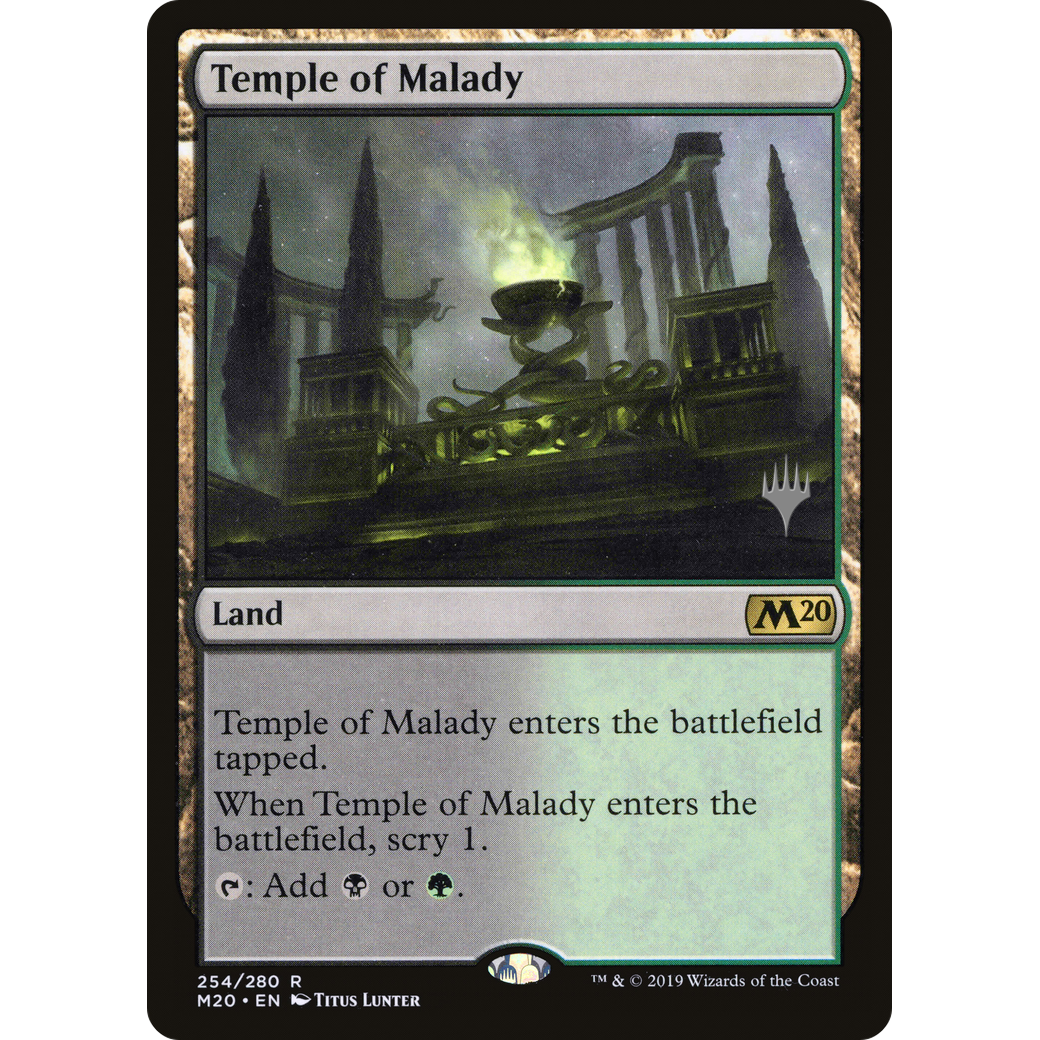 Temple of Malady (PPM20-254) - Core Set 2020 Promos Foil