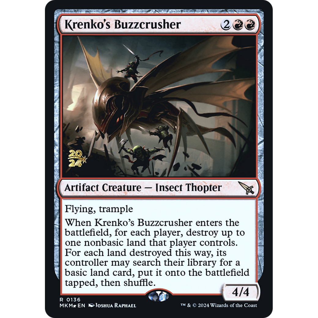 Krenko's Buzzcrusher (PRE-136S) - Murders at Karlov Manor Promos Foil