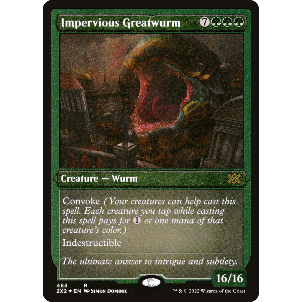 Impervious Greatwurm (Foil Etched) (2X2-463) - Double Masters 2022 Foil