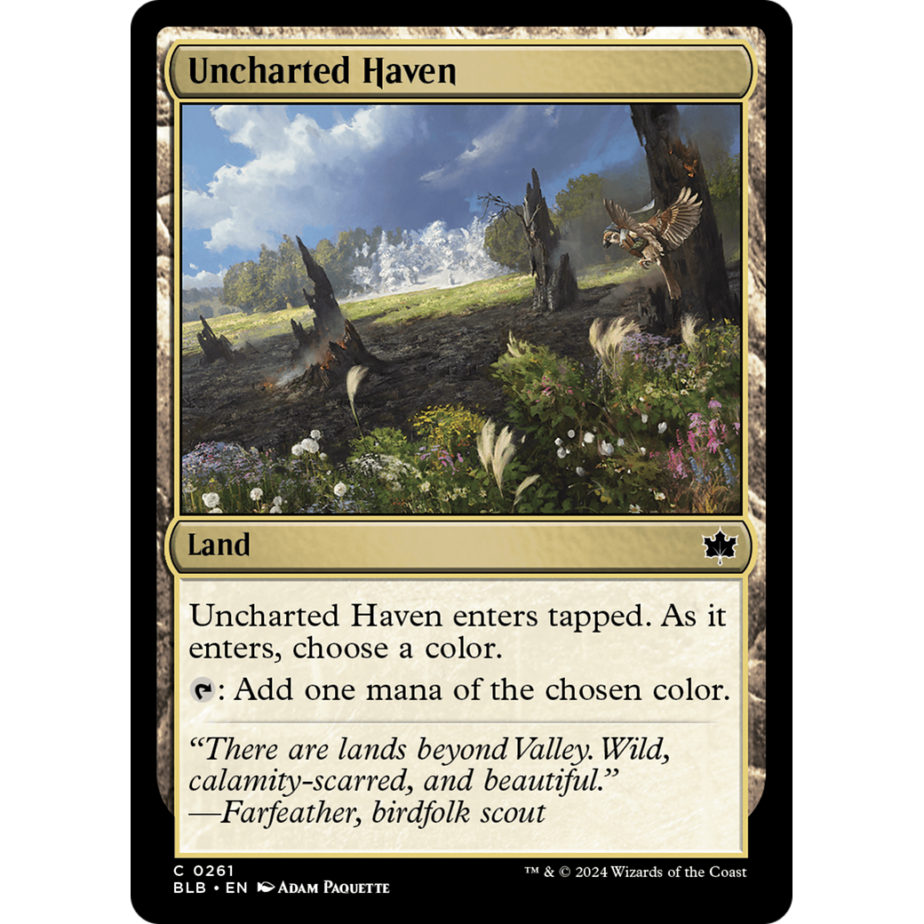 Uncharted Haven (BLB-261) - Bloomburrow Foil