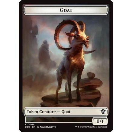 Goat // Fungus Beast Double-Sided Token (SOC-4 // 17) - Commander: Secrets of Strixhaven