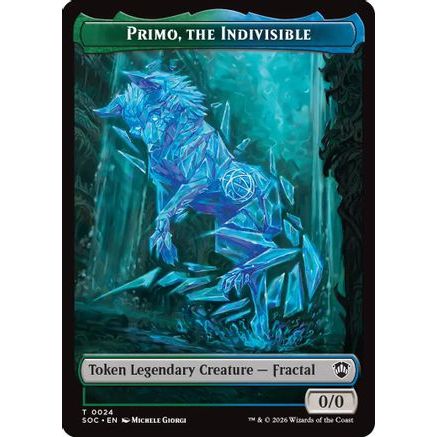 Primo, The Indivisble // Treasure Double-Sided Token (SOC-24 // 12) - Commander: Secrets of Strixhaven