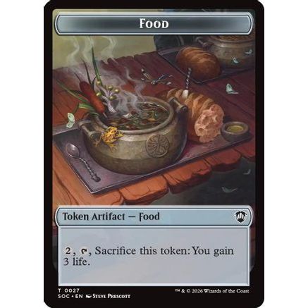 Food //  Frog Lizard Double-Sided Token (SOC-27 // 16) - Commander: Secrets of Strixhaven