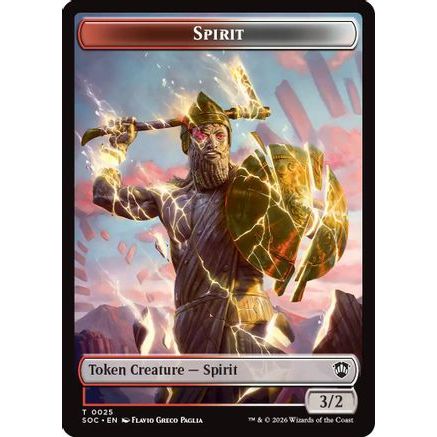 Spirit (0025) // Rogue Double-Sided Token (SOC-25 // 10) - Commander: Secrets of Strixhaven