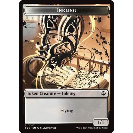 Inkling (0007) // Spirit (0011) Double-Sided Token (SOS-7 // 11) - Secrets of Strixhaven