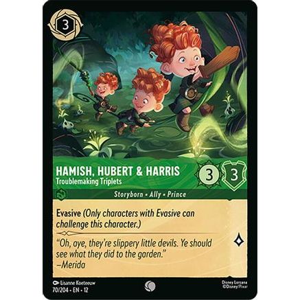 Hamish, Hubert & Harris - Troublemaking Triplets (70/204) - Wilds Unknown Cold Foil