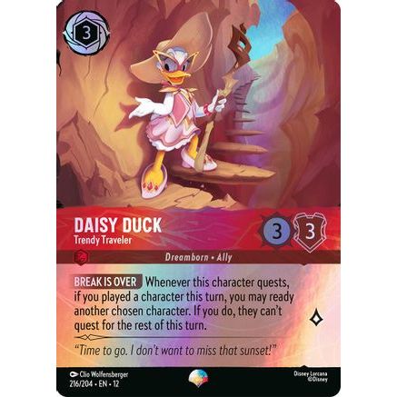 Daisy Duck - Trendy Traveler (Epic) (216/204) - Wilds Unknown Holofoil