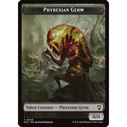 Phyrexian Germ // Thopter Double-Sided Token (SOC-9 // 28) - Commander: Secrets of Strixhaven Foil