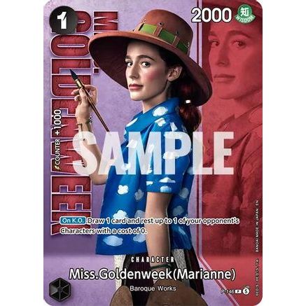 Miss.Goldenweek (Marianne) - P-146 (Premium Card Collection -Live Action Edition Vol.2 Baroque Works-) (P-146) - One Piece Promotion Cards Foil