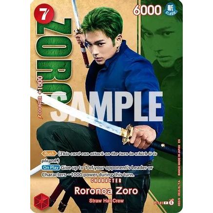 Roronoa Zoro - P-141 (Premium Card Collection -Live Action Edition Vol.2 Straw Hat Crew-) (P-141) - One Piece Promotion Cards Foil