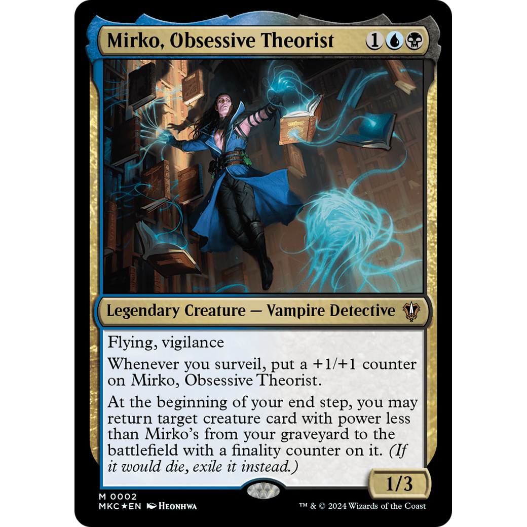 Mirko, Obsessive Theorist (MKC-002) - Murders at Karlov Manor Commander Foil