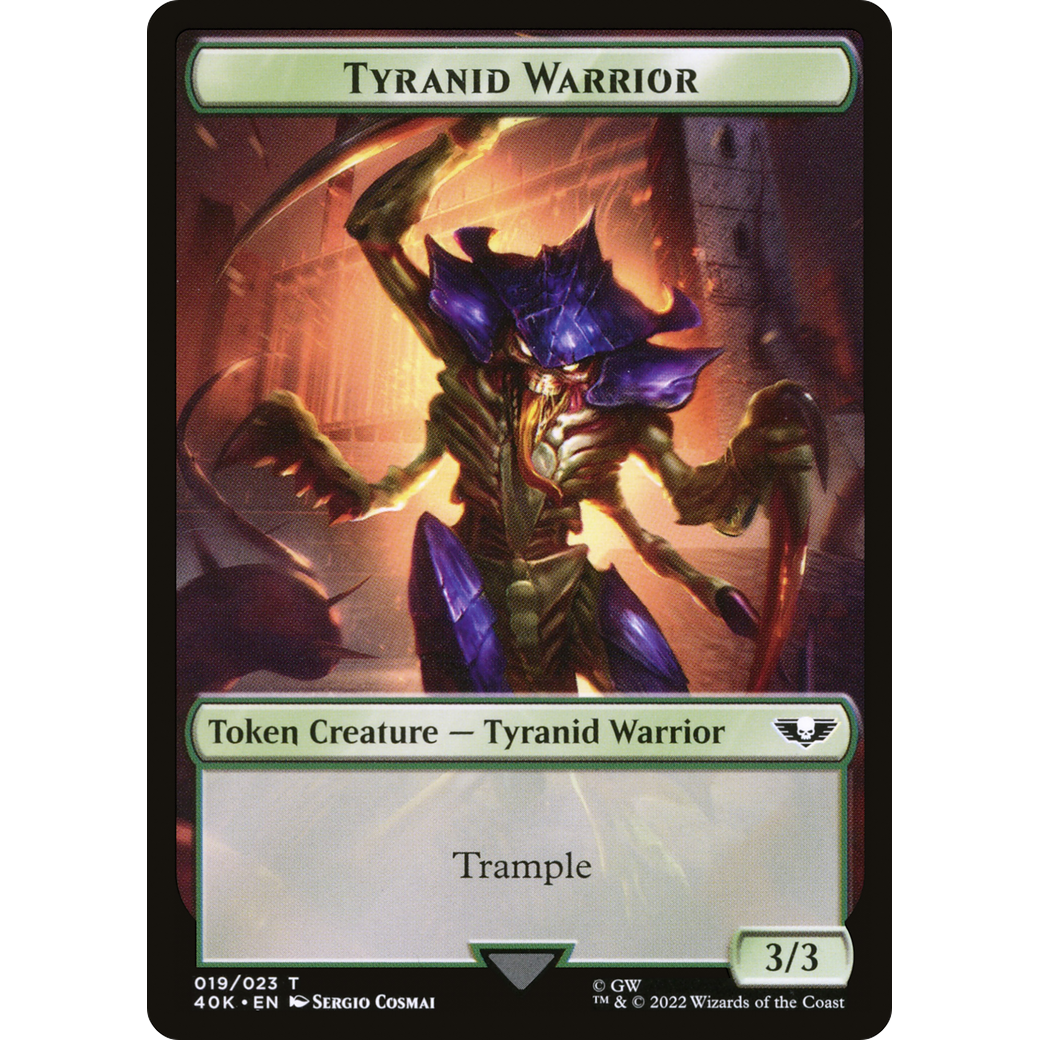 Tyranid Warrior (T40K-019) - Warhammer 40,000 Tokens