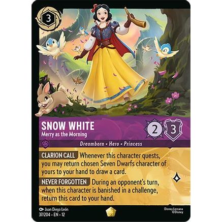 Snow White - Merry as the Morning (Foil) (37/204) - Wilds Unknown Cold Foil