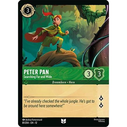 Peter Pan - Searching Far and Wide (Foil) (81/204) - Wilds Unknown Cold Foil