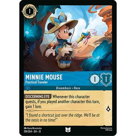 Minnie Mouse - Practical Traveler (159/204) - Wilds Unknown Cold Foil