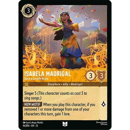 Isabela Madrigal - Such a Lovely Voice (16/204) - Wilds Unknown Cold Foil