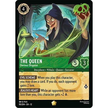 The Queen - Devious Disguise (90/204) - Wilds Unknown Cold Foil