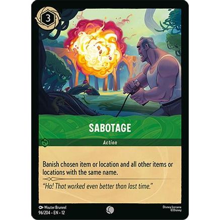 Sabotage (96/204) - Wilds Unknown Cold Foil