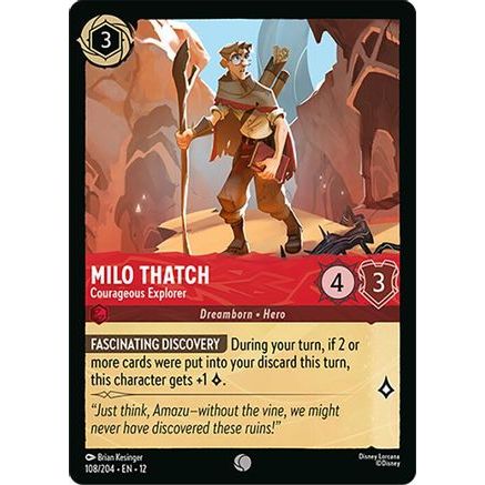 Milo Thatch - Courageous Explorer (108/204) - Wilds Unknown Cold Foil