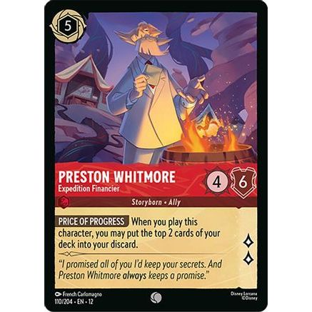 Preston Whitmore - Expedition Financier (110/204) - Wilds Unknown Cold Foil