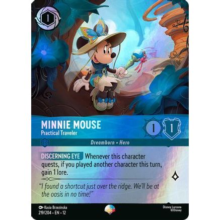 Minnie Mouse - Practical Traveler (Epic) (219/204) - Wilds Unknown Holofoil