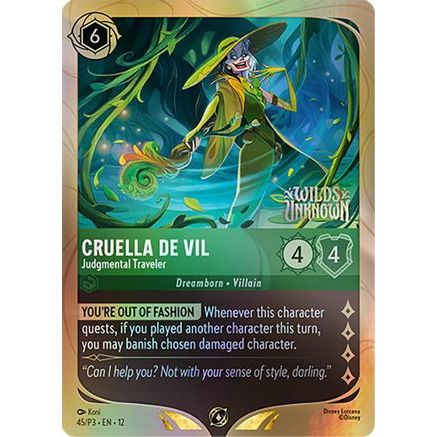 Cruella De Vil - Judgmental Traveler (45) - Disney Lorcana Promo Cards Holofoil