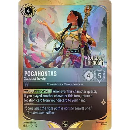 Pocahontas - Steadfast Traveler (48) - Disney Lorcana Promo Cards Holofoil