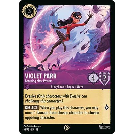 Violet Parr - Learning New Powers (55) - Disney Lorcana Promo Cards Cold Foil