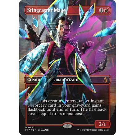 Stingcaster Mage (Borderless) (Facet Foil) (0457) (FRA-457) - Reality Fracture Foil