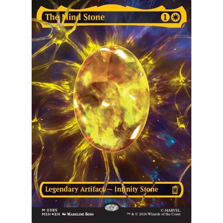 The Mind Stone (Borderless) (Cosmic Foil) (MSH-385) - Marvel Super Heroes Foil