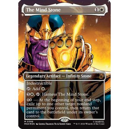 The Mind Stone (Borderless) (MSH-386) - Marvel Super Heroes Foil