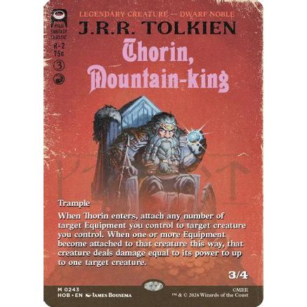 Thorin, Mountain-king (Borderless) (HOB-243) - The Hobbit Foil