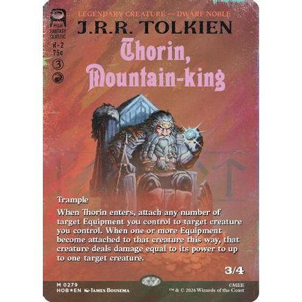 Thorin, Mountain-king (Borderless) (Surge Foil) (HOB-279) - The Hobbit Foil